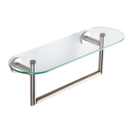 Ginger 18" Shelf With Towel Bar in Satin Nickel 0219T-18/SN